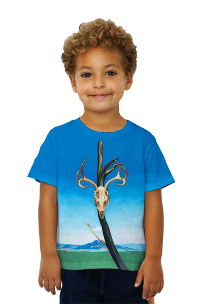 Kids Georgia Okeeffe - "Deer Skull with Pedernal" (1936) Kids T-Shirt