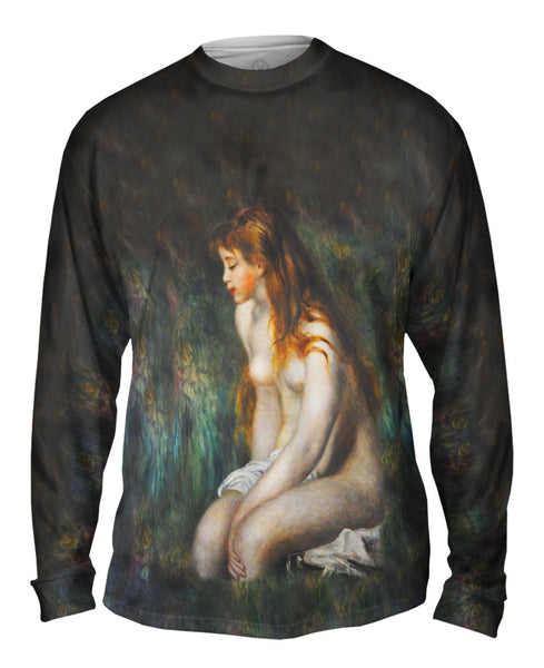 Auguste Renoir - "Young Girl Bathing" (1892) Mens Long Sleeve