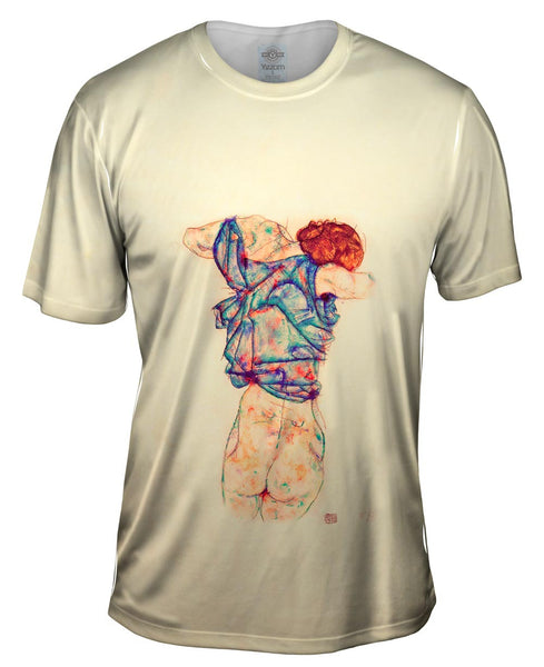 Egon Schiele - "Woman Undressing" (1914) Mens T-Shirt