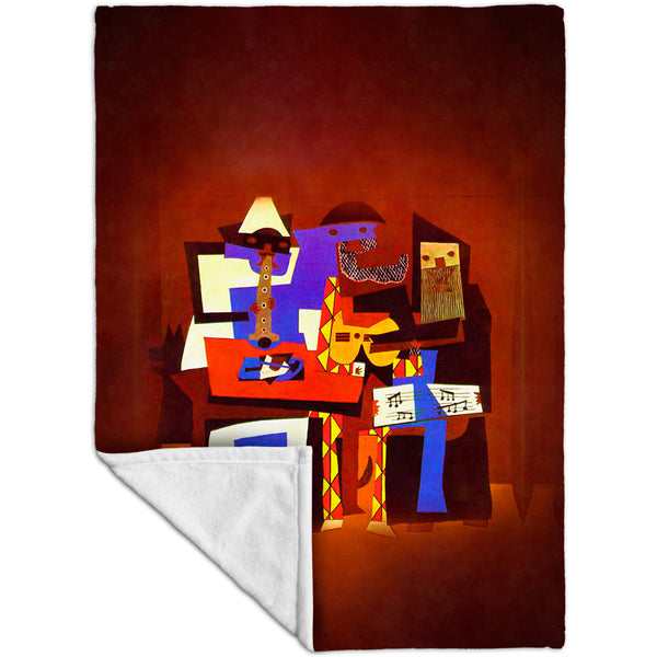 Pablo Picasso - "Three Musicians" (1921) Velveteen (MicroFleece)