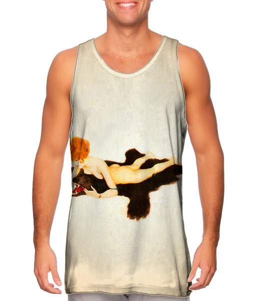 Raphael Kirchner - "Woman on Bear Rug"&nbsp;Mens Tank Top