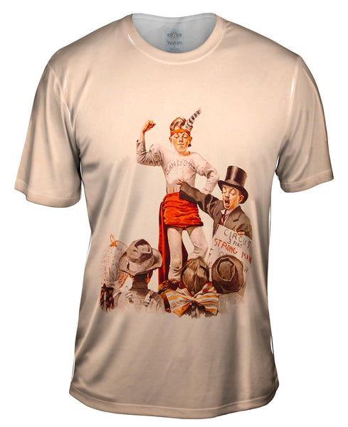 Norman Rockwell - "The Circus Barker" (1916) Mens T-Shirt