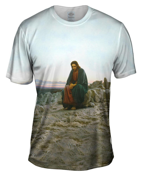 Ivan Kramskoi - "Christ In The Desert" (1883) Mens T-Shirt
