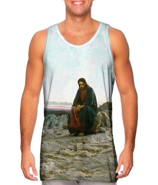 Ivan Kramskoi - "Christ In The Desert" (1883) Mens Tank Top