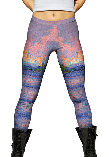 Paul Signac - "The Papal Palace at Avignon" (1900) Womens Leggings