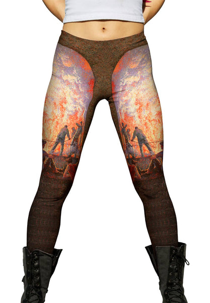 Maximilien Luce - "Steel Mill" (1895)&nbsp;Womens Leggings