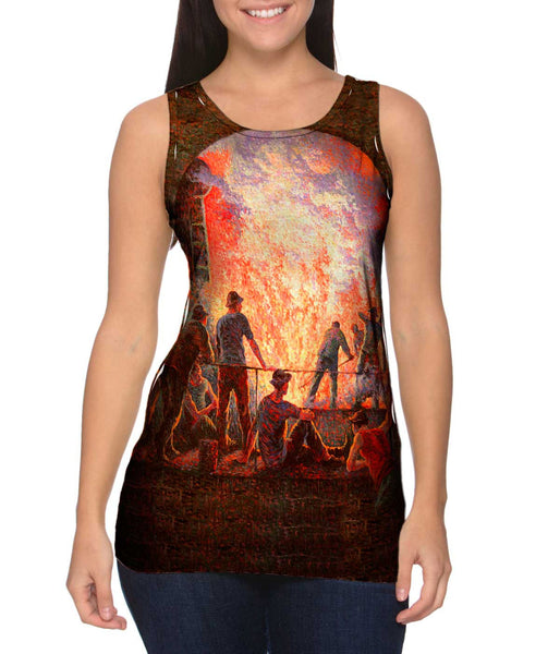 Maximilien Luce - "Steel Mill" (1895)&nbsp;Womens Tank Top