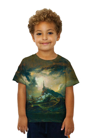 Kids Carl Blechen - "Stormy Sea with Lighthouse" (1826)