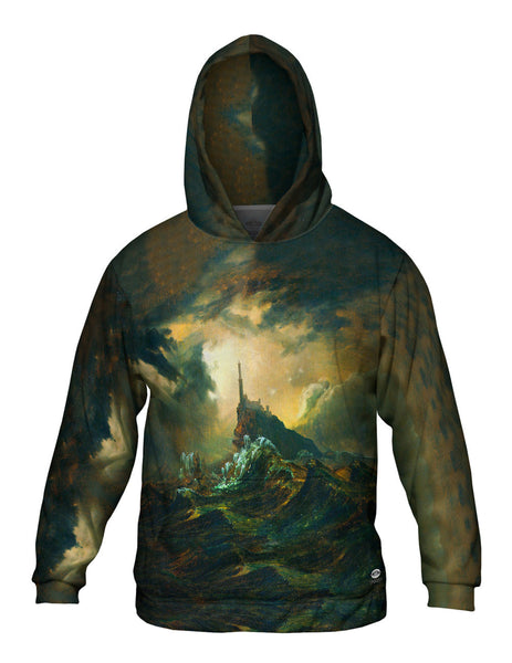 Carl Blechen - "Stormy Sea with Lighthouse" (1826)&nbsp;Mens Hoodie Sweater