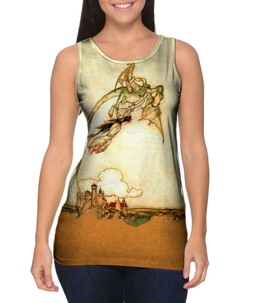Arthur Rackham - "Grimms Fairy Tales Dragon Illustration" (1909)&nbsp;Womens Tank Top