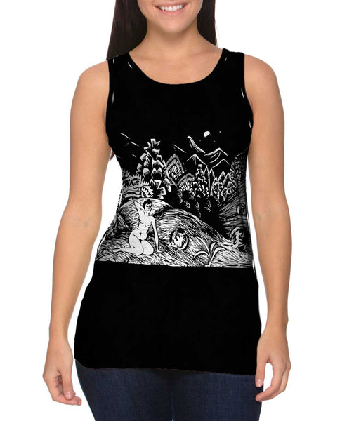 M.C.Escher - "Female Nude in a Landscape" (1919)&nbsp;Womens Tank Top