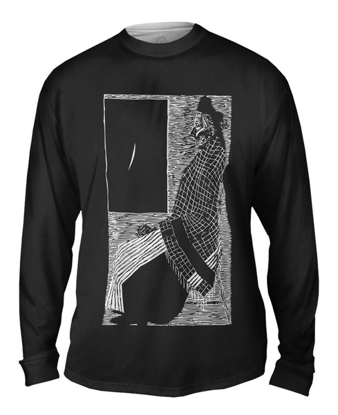 M.C.Escher - "Seated Old Woman" (1920) Mens Long Sleeve