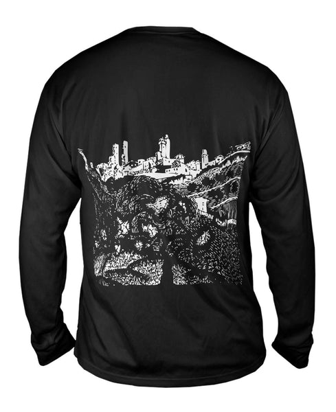 M.C.Escher - "San Gimignano" (1922)&nbsp;Mens Long Sleeve
