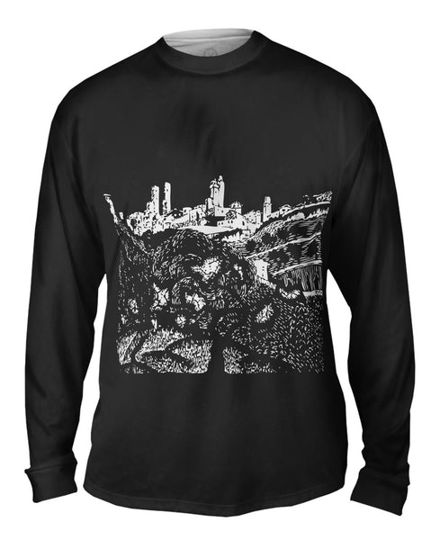 M.C.Escher - "San Gimignano" (1922) Mens Long Sleeve