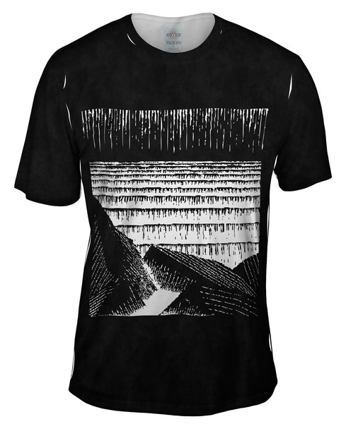 M.C.Escher - "Blocks of Basalt Along the Sea" (1919) Mens T-Shirt