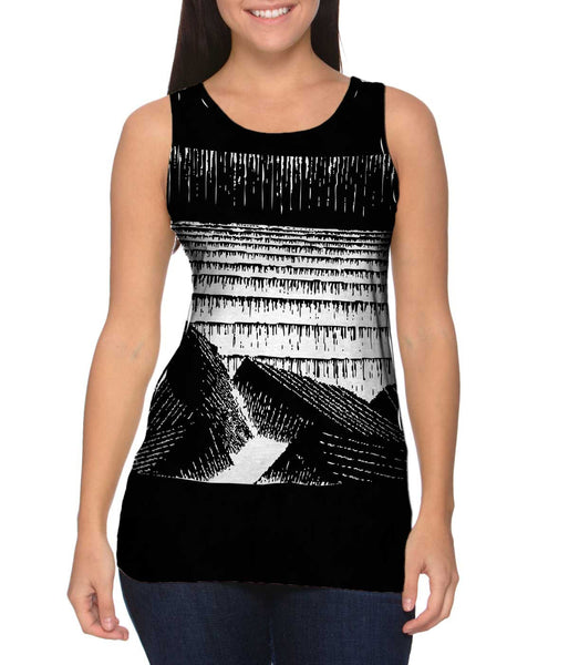 M.C.Escher - "Blocks of Basalt Along the Sea" (1919)&nbsp;Womens Tank Top