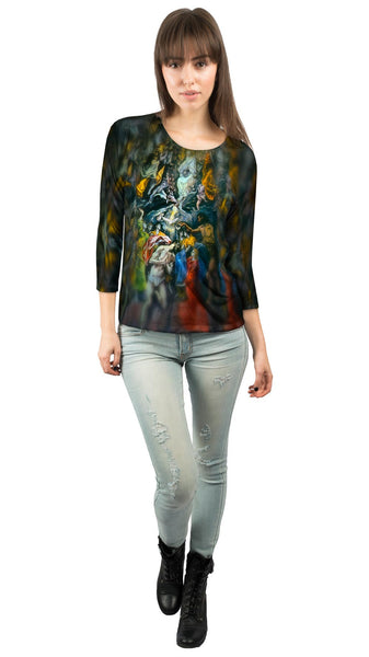 El Greco - "Purification of the Temple" (1598)&nbsp;Womens 3/4 Sleeve