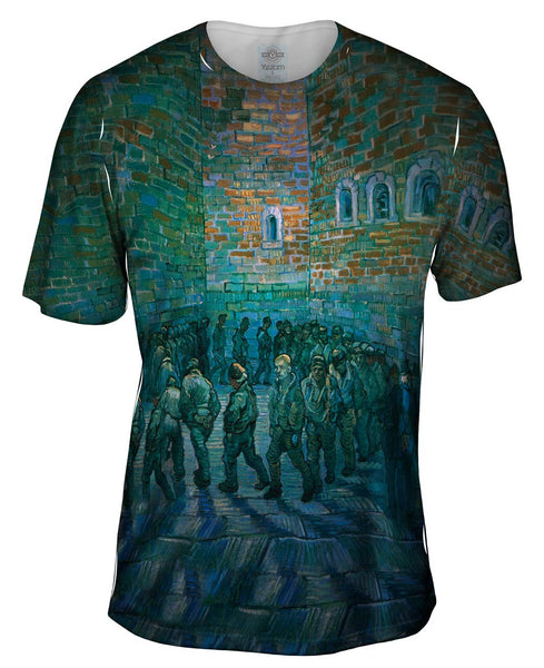 Vincent van Gogh - "The Prison Courtyard" (1890) Mens T-Shirt