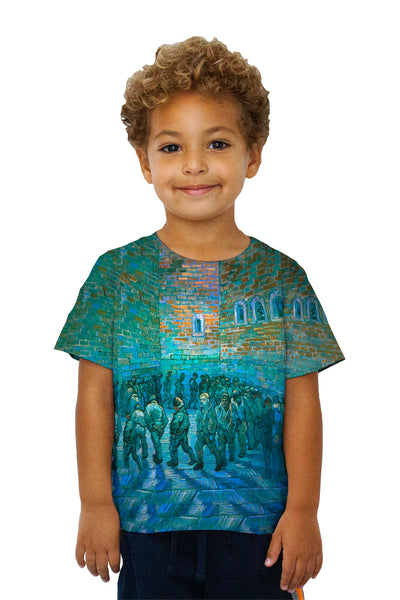Kids Vincent van Gogh - "The Prison Courtyard" (1890) Kids T-Shirt