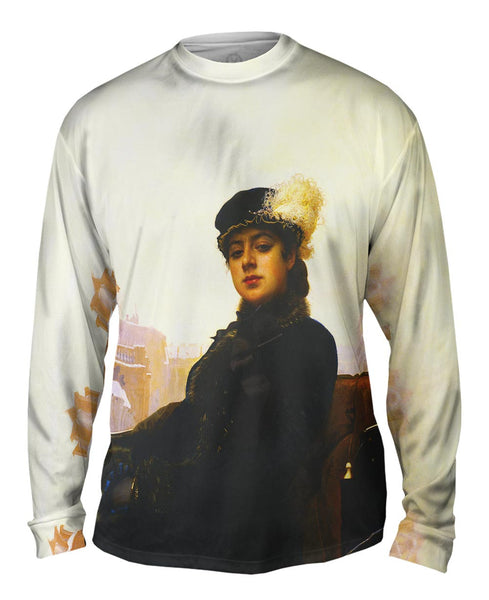 Ivan Kramskoi - "Portrait of an Unknown Woman" (1883) Mens Long Sleeve