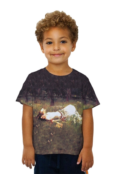 Kids John William Waterhouse - "Ophelia Field" (1889)&nbsp;Kids T-Shirt