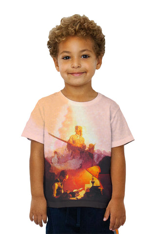 Kids Norman Rockwell - "Daniel Boone Comes to Life on the Underwood Portable" (1923)