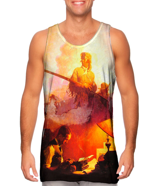 Norman Rockwell - "Daniel Boone Comes to Life on the Underwood Portable" (1923)&nbsp;Mens Tank Top
