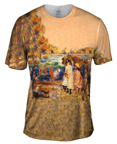 Pierre Auguste Renoir - "Beach Scene" (1883) Mens T-Shirt