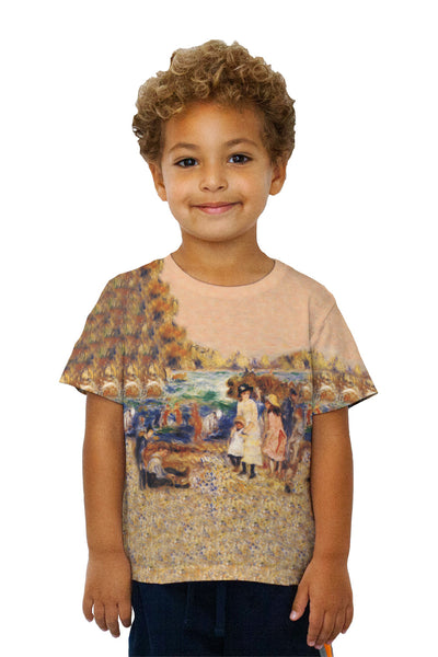 Kids Pierre Auguste Renoir - "Beach Scene" (1883)&nbsp;Kids T-Shirt
