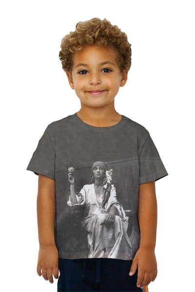Kids Alphonse Mucha - "Model Photograph" (1919) Kids T-Shirt