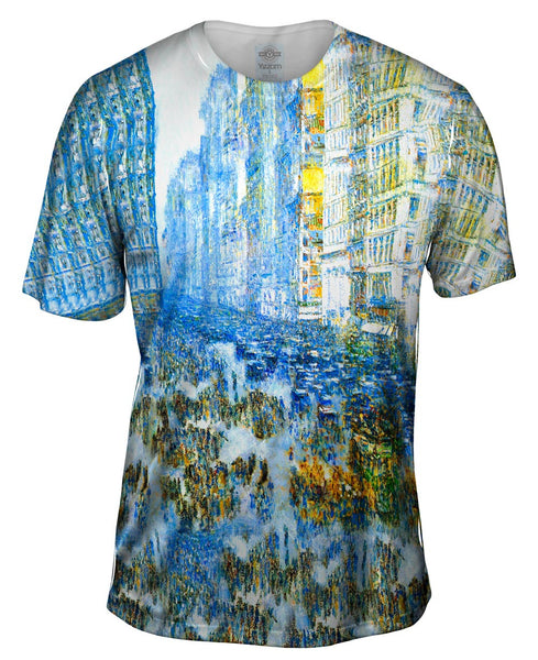 Frederick Childe Hassam - "Fifth Avenue in Winter" (1919) Mens T-Shirt