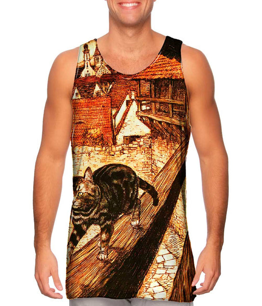 Arthur Rackham - "Grimms Fairy Tales Illustration 2 Cat" (1909) Mens Tank Top