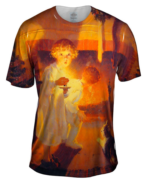Norman Rockwell - "Is He Coming" (1920) Mens T-Shirt