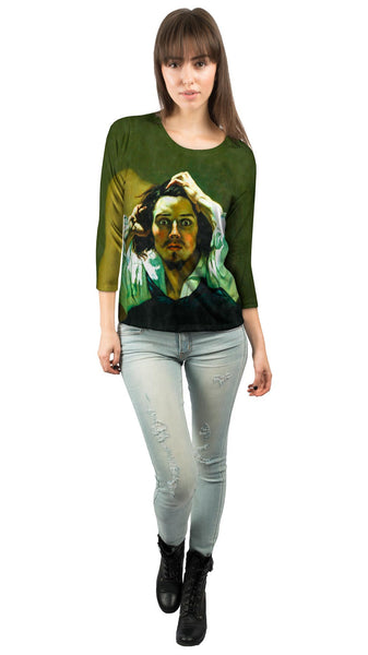 Gustave Courbet - "The Desperate Man Self Portrait" (1845)&nbsp;Womens 3/4 Sleeve