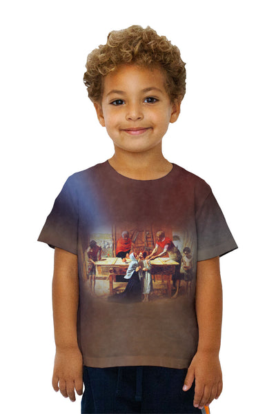 Kids John Everett Millais - "Christ In The House Of His Parents" (1850) Kids T-Shirt