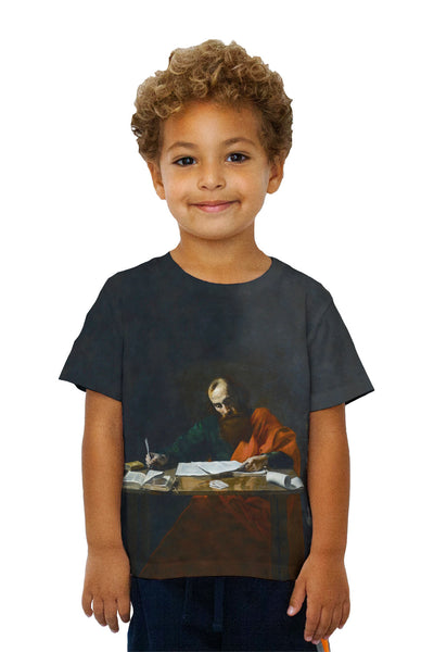 Kids Valentin De Boulogne - "Saint Paul Writing His Epistles" (1620)&nbsp;Kids T-Shirt