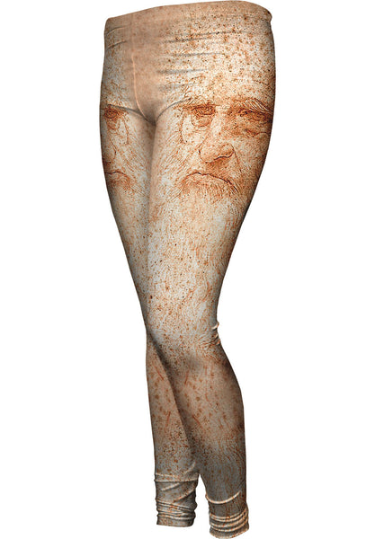Leonardo Da Vinci - "Self Portrait In Red Chalk" (1512) Womens Leggings
