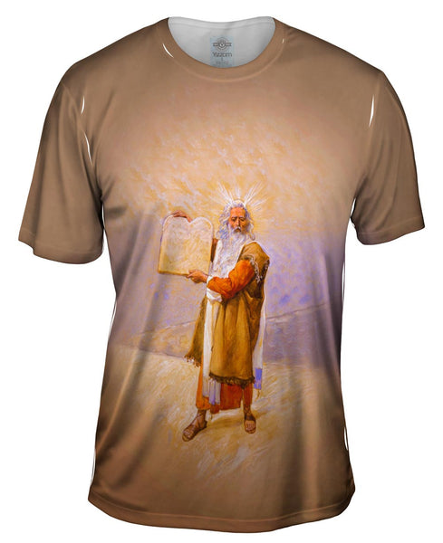 James Tissot - "Moses And The Ten Commandments" (1901) Mens T-Shirt