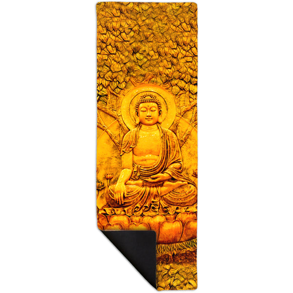Buddha Under A Tree Statue Yoga Mat
