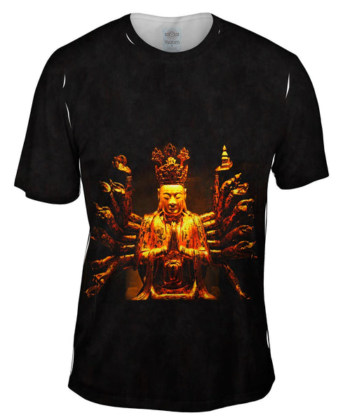 "Golden Buddha Statue" Mens T-Shirt