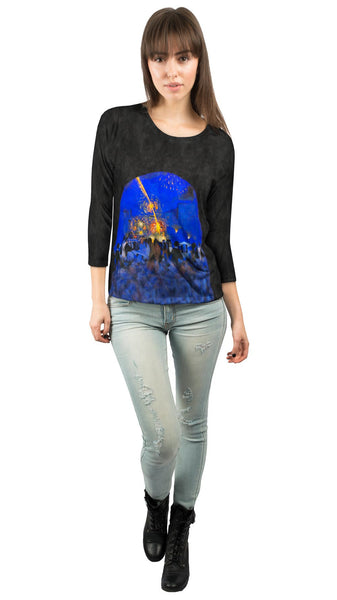 Salvador Dali - "Fiesta In Figueres" (1914) Womens 3/4 Sleeve