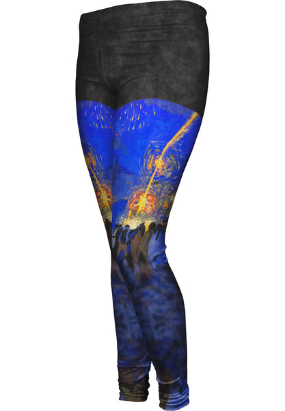 Salvador Dali - "Fiesta In Figueres" (1914) Womens Leggings