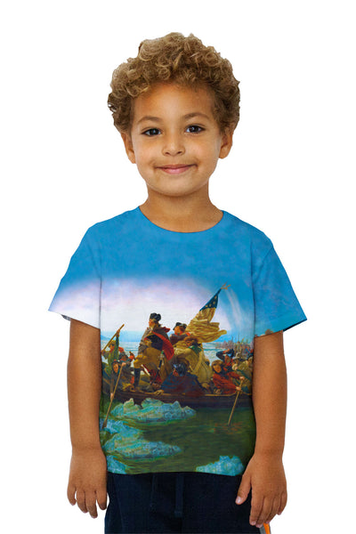 Kids Emanuel Leutze - "Washington Crossing The Delaware" (1851) Kids T-Shirt