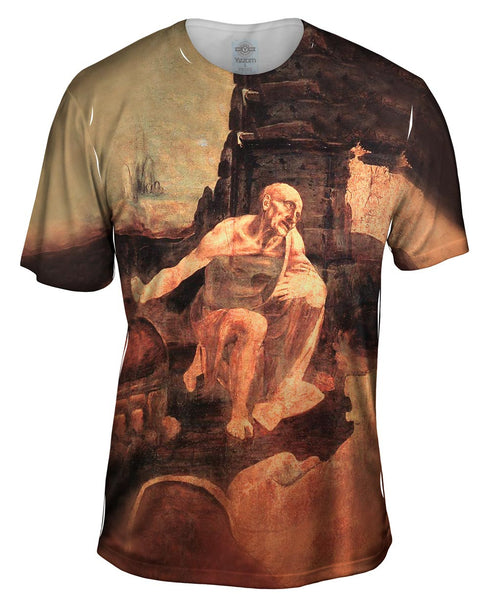 Leonardo Da Vinci - "St Jerome In The Wilderness" (1480) Mens T-Shirt