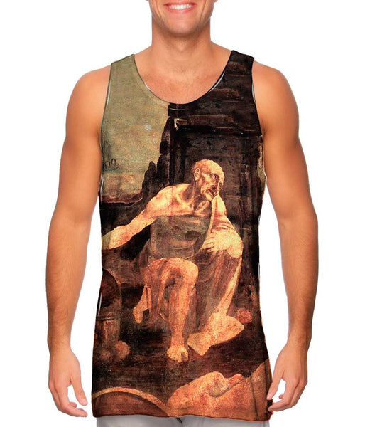 Leonardo Da Vinci - "St Jerome In The Wilderness" (1480) Mens Tank Top