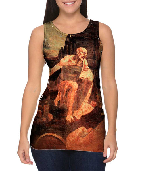 Leonardo Da Vinci - "St Jerome In The Wilderness" (1480) Womens Tank Top