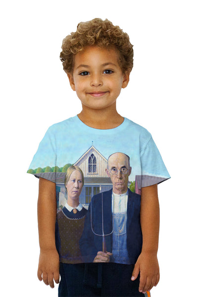 Kids Grant Wood - "American Gothic" (1930)&nbsp;Kids T-Shirt