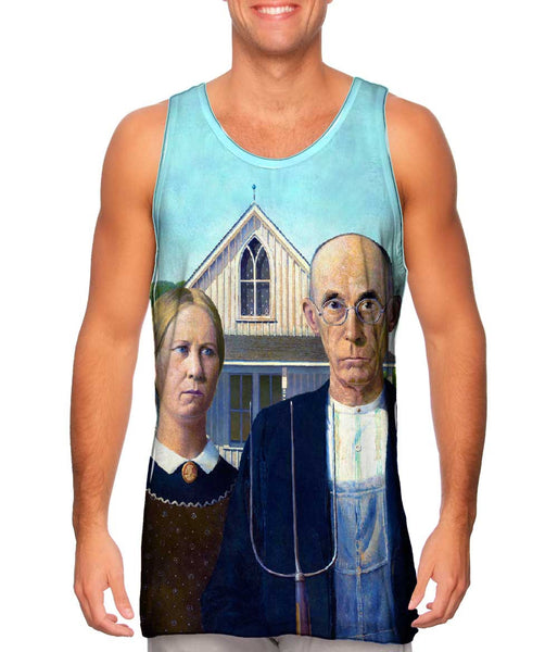 Grant Wood - "American Gothic" (1930)&nbsp;Mens Tank Top