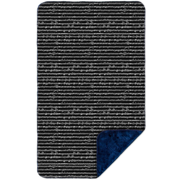 Sheet Music Notes - "Wolfgang Amadeus Mozart" MicroMink(Whip Stitched) Navy
