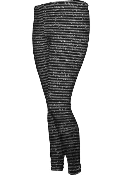 Sheet Music Notes - "Wolfgang Amadeus Mozart" Womens Leggings